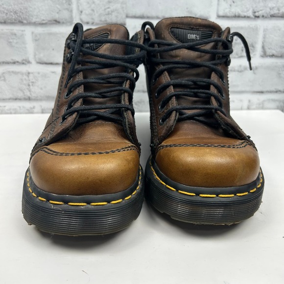 Dr. Martens Vintage Made in England Chunky Leather Brown Lace Up Boot Y2K Sz UK8 main image 8